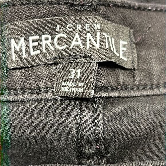 J. Crew MERCANTILE Black 5 Pocket Distressed Skinny Jean- Size 12/31 - Picture 9 of 11